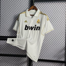 Camisa Retrô Real Madrid Home 11/12 - Branco - Dourado