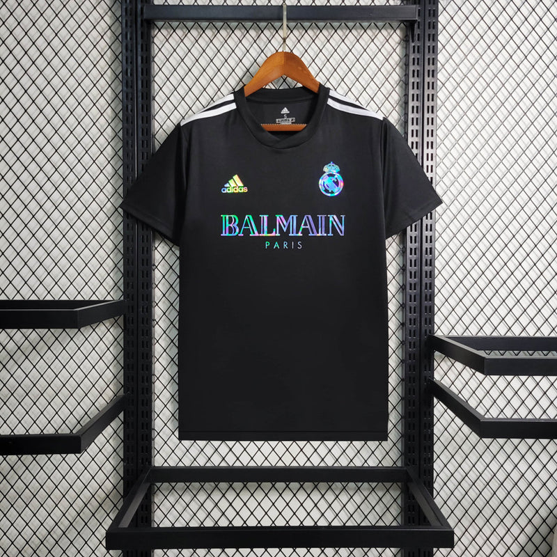 Camisa Real Madrid Edição Especial | 23/24 Torcedor Adidas Masculino - Preto Balmain