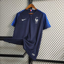 Camisa França Home 2018 Retrô - Azul Escuro