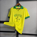 Camisa Brasil Home 1958 Retrô - Amarelo