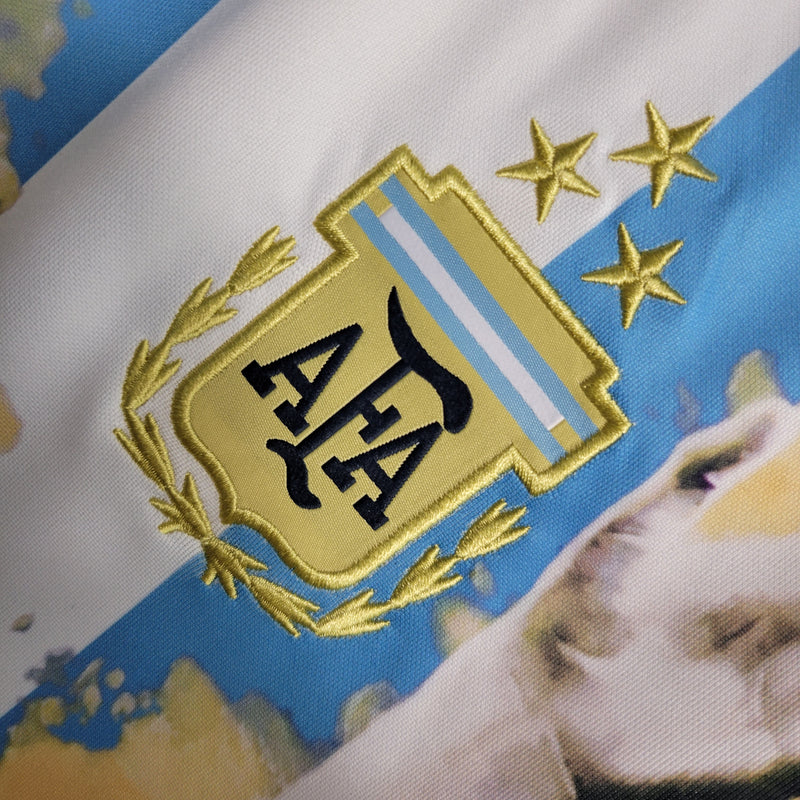 Camisa Argentina Edição Especial Messi Copa do Mundo | 23/24 Torcedor Adidas Masculino - Preto