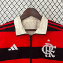 Jaqueta Corta-Vento Flamengo Dupla-Face 24/25 Masculino Adidas - Vermelho e Preto