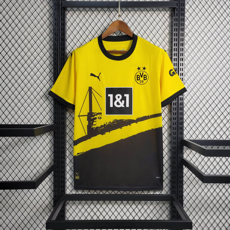 Camisa Borussia Dortmund Home | 23/24 Torcedor Puma Masculino - Amarelo e Preto