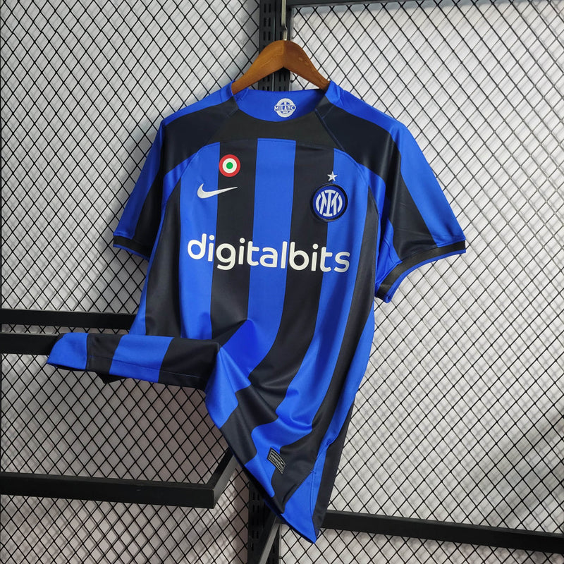 Camisa Inter de Milão Home I 22/23 Torcedor Nike Masculino - Azul e Preto