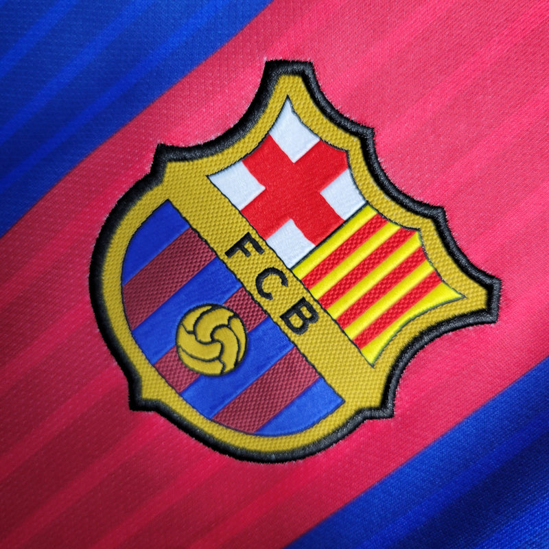 Camisa Barcelona Home 16/17 Retrô - Azul+Grená