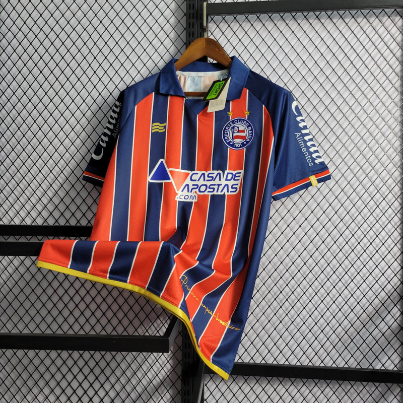 Camisa Bahia Home | 22/23 Torcedor Esquadrão Masculino - Azul e Vermelho