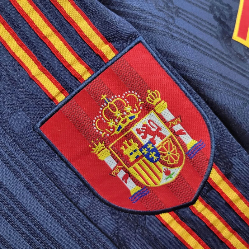 Camisa Retrô Espanha Away 1996 - Azul Escuro