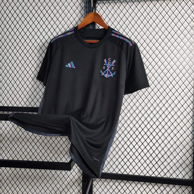 Camisa Flamengo Away III 23/24 Torcedor Adidas Masculino - Preto Refletivo