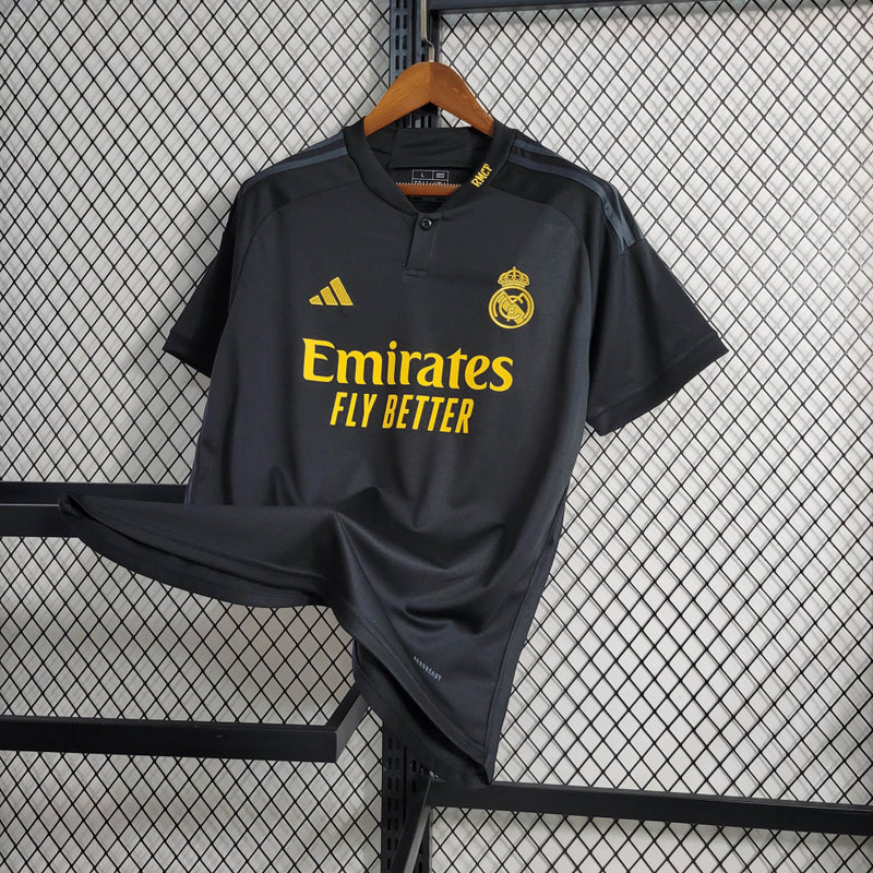 Camisa Real Madrid Away III | 23/24 Torcedor Adidas Masculino - Preto