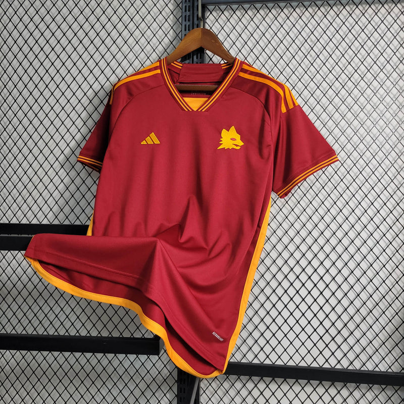 Camisa Roma Home | 23/24 Torcedor Adidas Masculino - Vinho