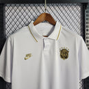 Camisa Brasil Polo Gold White | Torcedor Nike Masculino - Branco