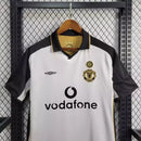 Camisa Retrô Manchester United Centenário 2001/02 Dupla Face - Branca e Dourado