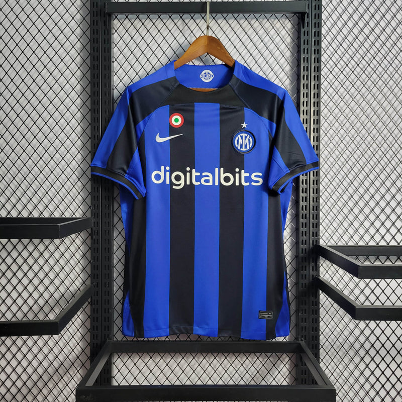 Camisa Inter de Milão Home I 22/23 Torcedor Nike Masculino - Azul e Preto