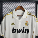 Camisa Retrô Real Madrid Home 11/12 - Branco - Dourado