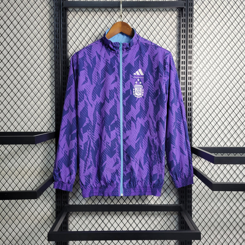 Jaqueta Corta-Vento Dupla face Argentina 23/24 Masculino Adidas - Roxo