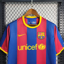 Camisa Barcelona Home 10/11 Retrô - Azul+Grená