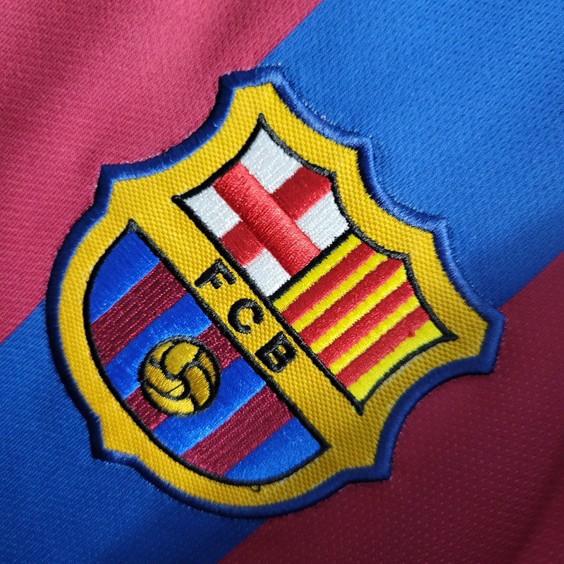 Camisa Barcelona Home 2006 Retrô - Azul+Grená