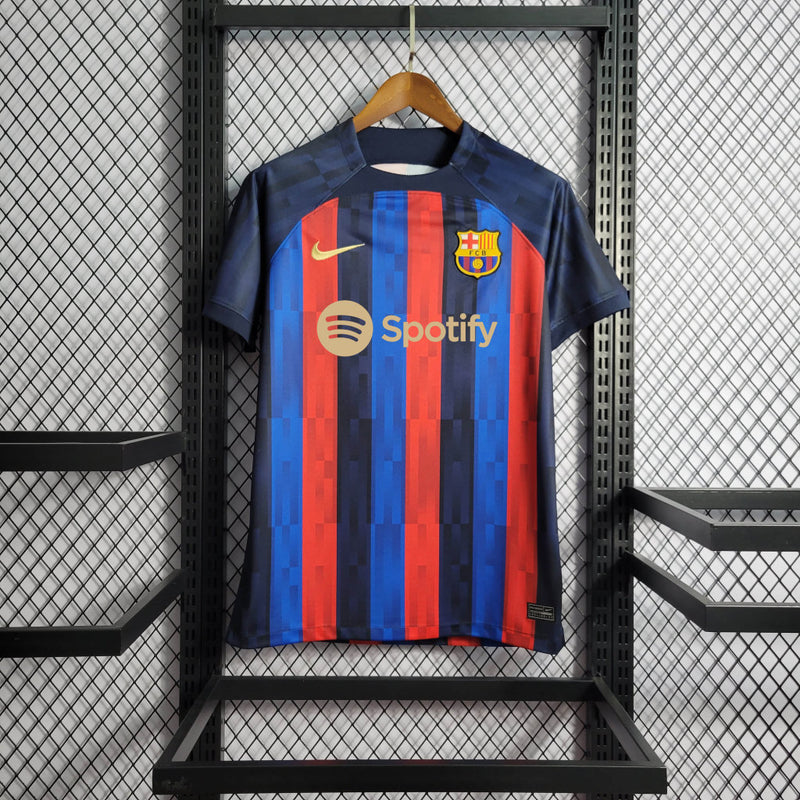 Camisa Barcelona Home | 22/23 Torcedor Nike Masculino - Azul e Grená