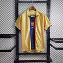 Camisa Barcelona Away 2001 Retrô - Dourado