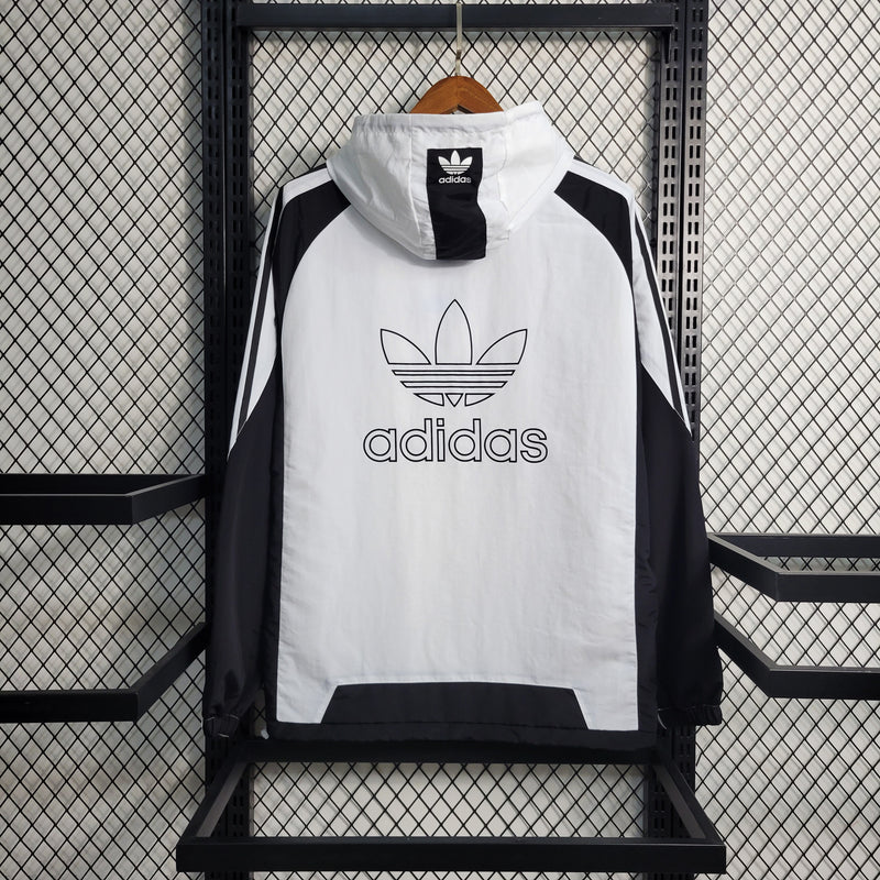 Jaqueta Corta-Vento Adidas Old - Branco