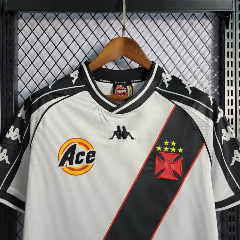 Camisa Vasco da Gama Retrô Away II 2000 I Torcedor Kappa Masculino - Branco