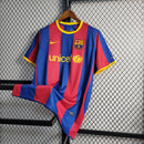 Camisa Barcelona Home 10/11 Retrô - Azul+Grená
