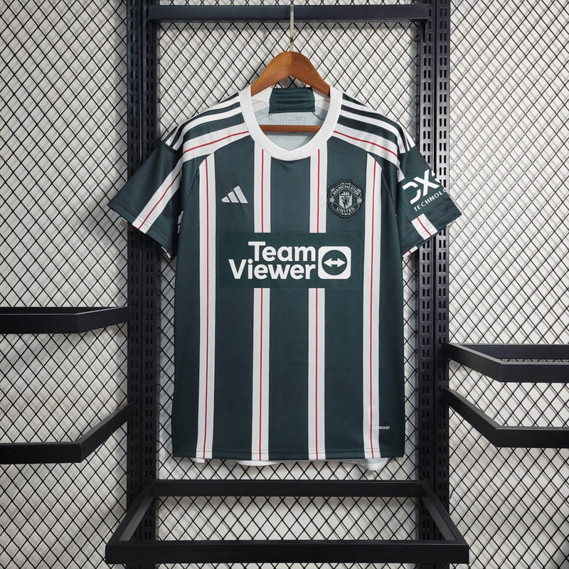 Camisa Manchester United Away | 23/24 Torcedor Adidas Masculino - Cinza