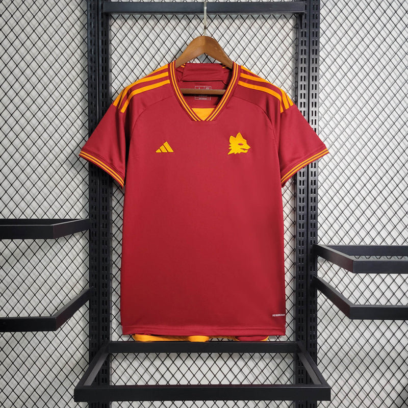 Camisa Roma Home | 23/24 Torcedor Adidas Masculino - Vinho
