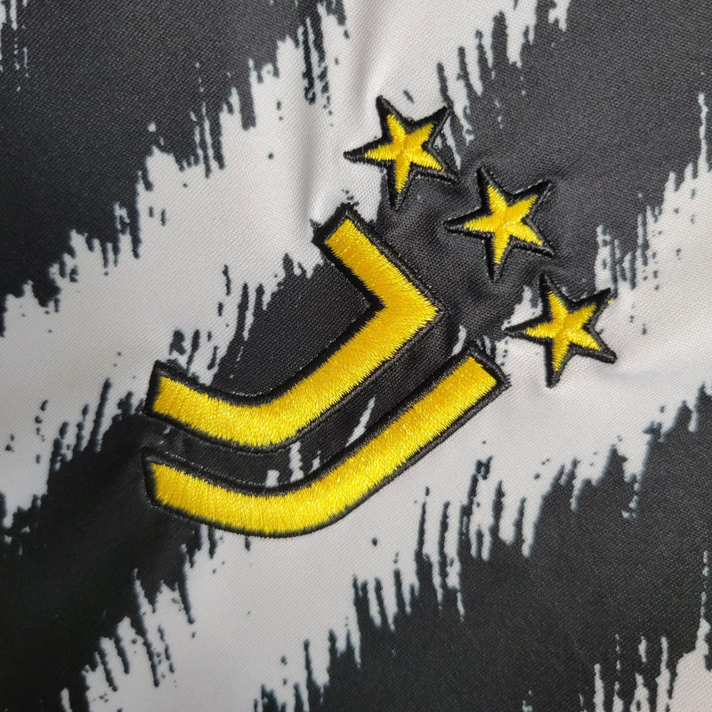 Camisa Juventus Home I 23/24 Torcedor Adidas Masculino - Preto e Branco