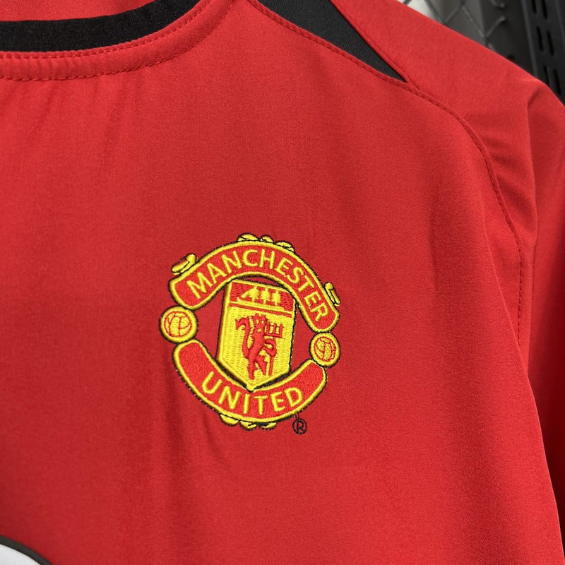 Camisa Retrô Manchester United Home 02/04 - Vermelho