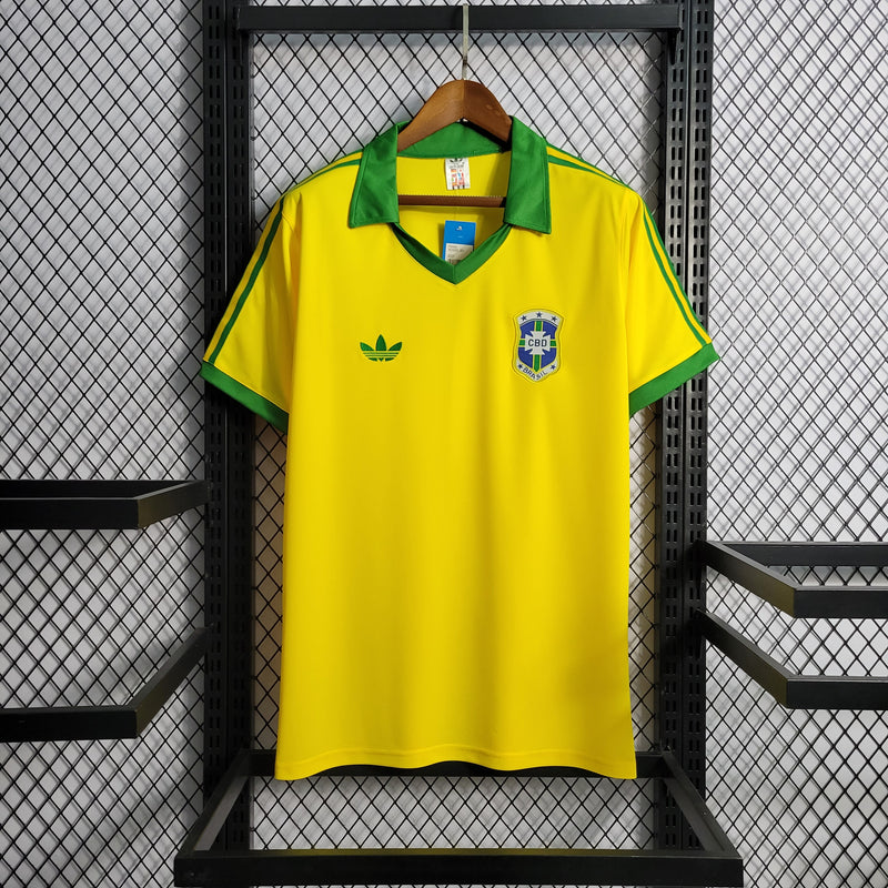 Camisa Brasil Home 1979 Retrô - Amarelo