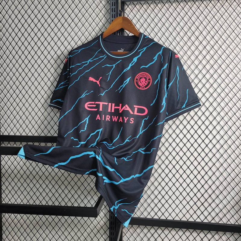 Camisa Manchester City Away III | 24/24 Torcedor Puma Masculino - Preto Azul