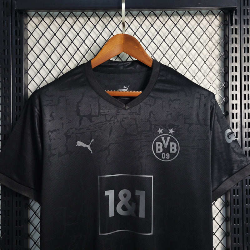 Camisa Borussia Dortmund Edição Especial Blackout I 23/24 Torcedor Puma Masculino - Preto