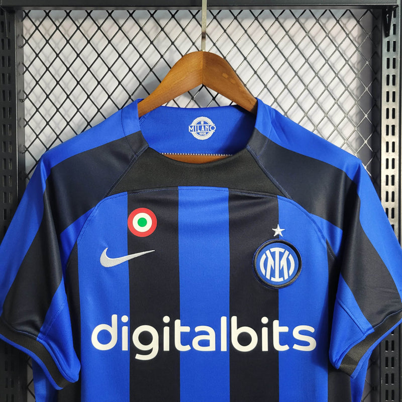 Camisa Inter de Milão Home I 22/23 Torcedor Nike Masculino - Azul e Preto