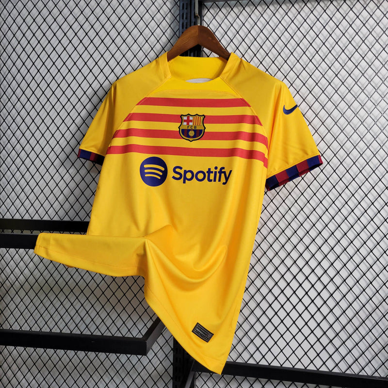 Camisa Barcelona Away IIII | 22/23 Torcedor Nike Masculino - Amarelo