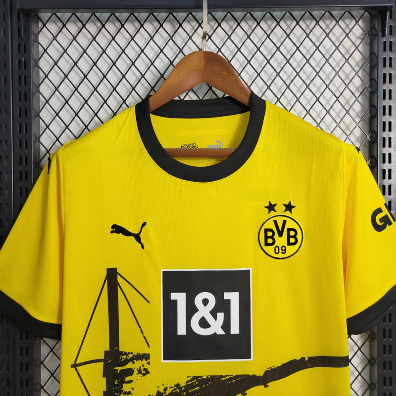 Camisa Borussia Dortmund Home | 23/24 Torcedor Puma Masculino - Amarelo e Preto