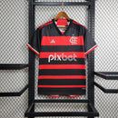 Camisa do Flamengo Home 24/25 Torcedor Masculino - Preto e Vermelho
