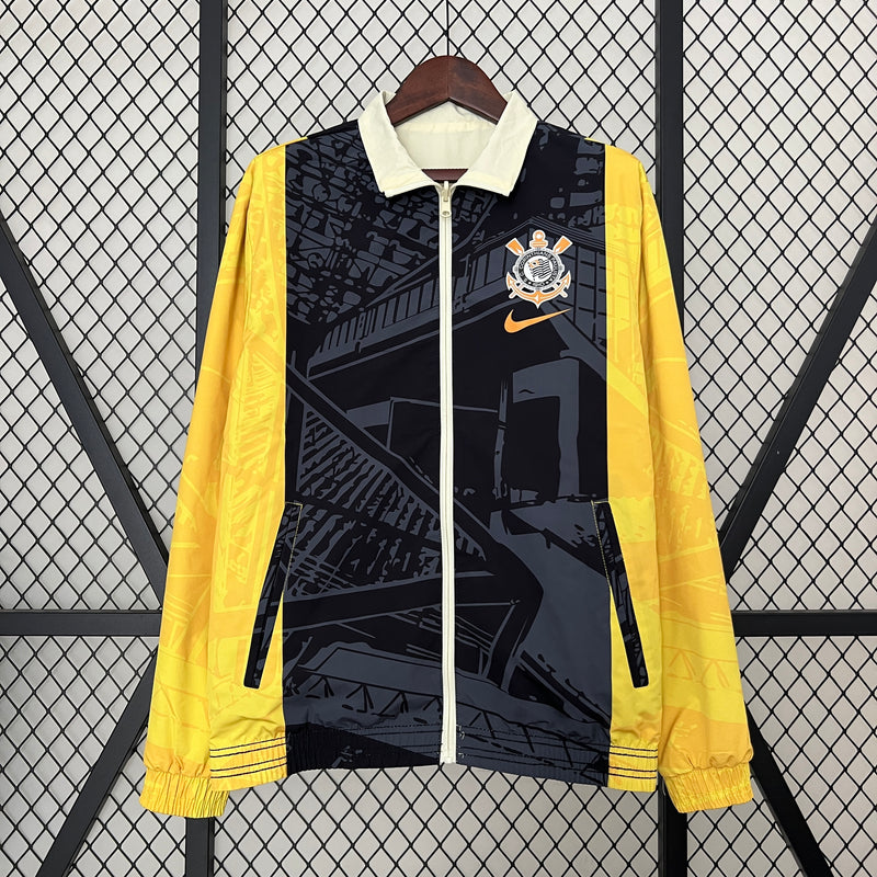 Jaqueta Corta-Vento Corinthians Dupla-Face 24/25 Masculino Nike - Bege