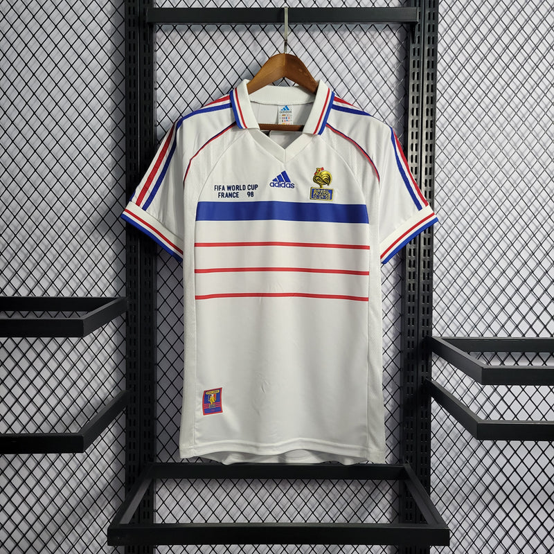 Camisa França Away 1998 Retrô - Branco