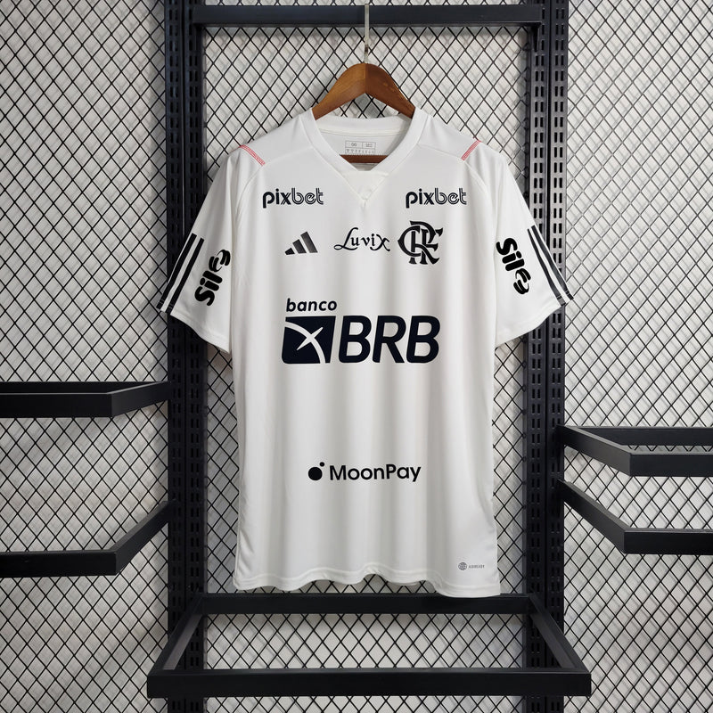 Camisa Flamengo Treino II I 23/24 Torcedor Adidas Masculino - Branco