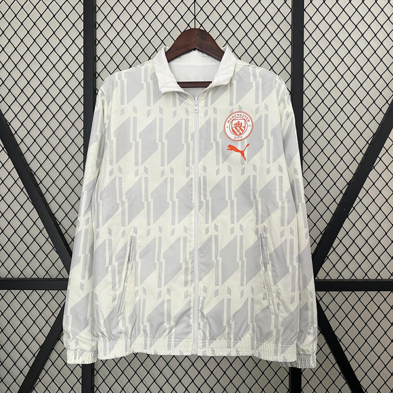 Jaqueta Corta-Vento Manchester City Dupla-Face 24/25 Masculino Puma - Branco