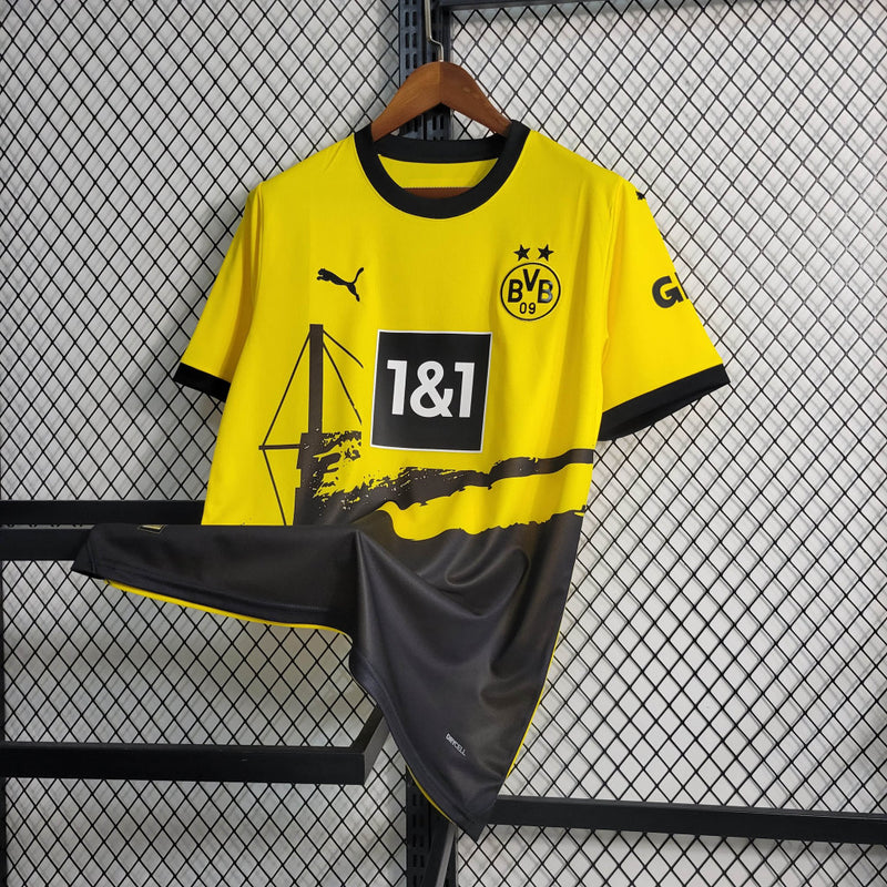 Camisa Borussia Dortmund Home | 23/24 Torcedor Puma Masculino - Amarelo e Preto