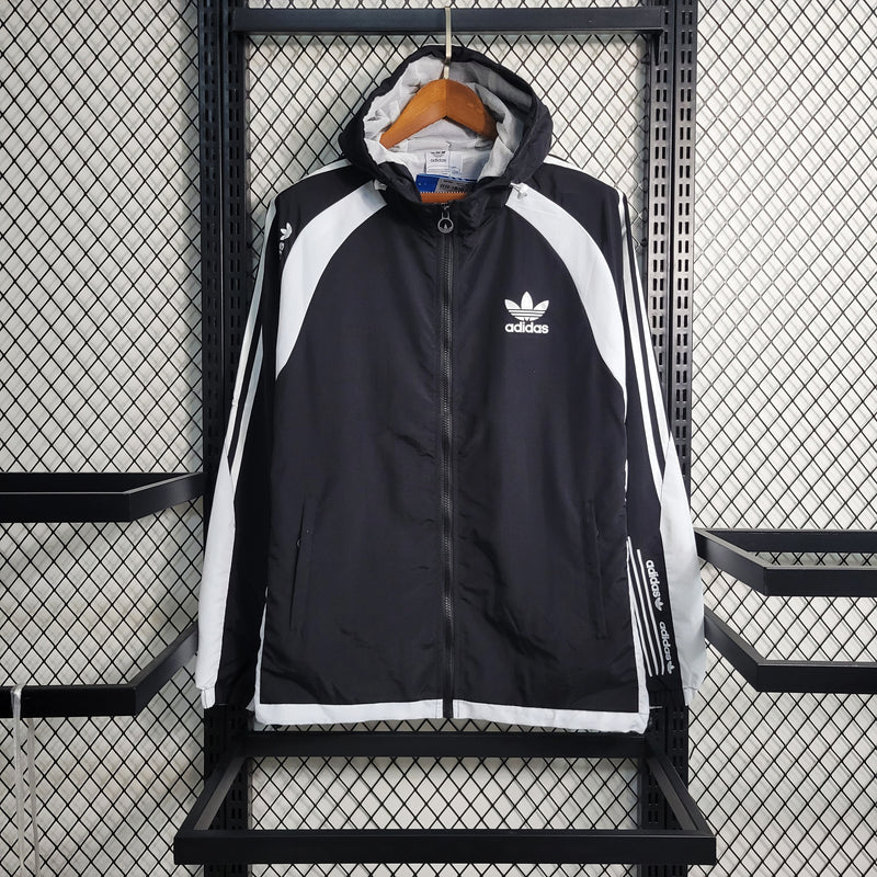 Jaqueta Corta-Vento Adidas Old - Preto
