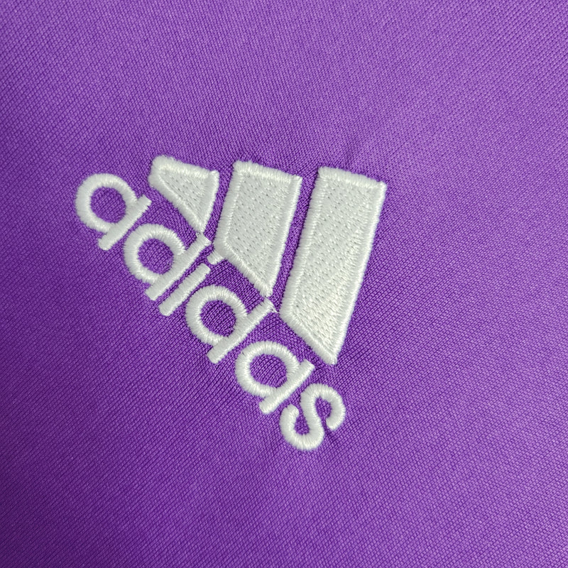 Camisa Real Madrid Retrô 17/18 | Torcedor Adidas Masculino - Roxo - Manga Longa