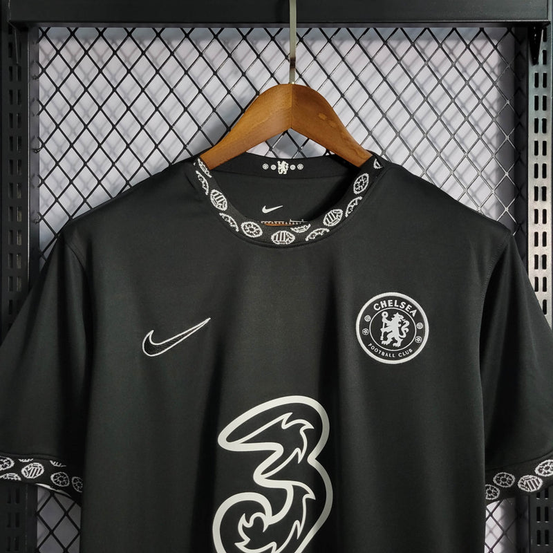 Camisa Chelsea Black Concept | 22/23 Torcedor Nike Masculino - Preto