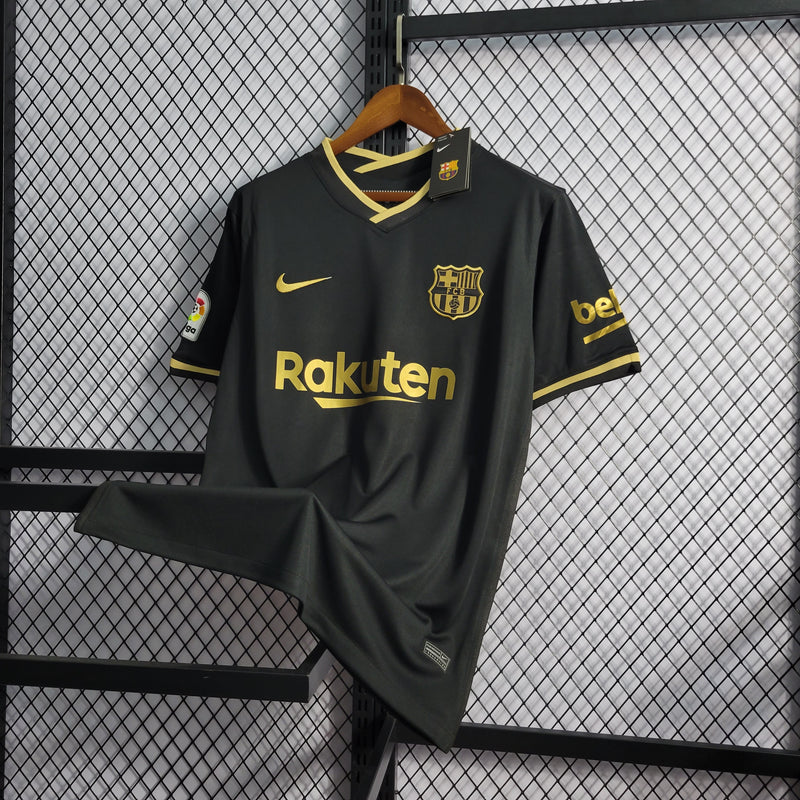 Camisa Barcelona Away 20/21 Retrô - Preto
