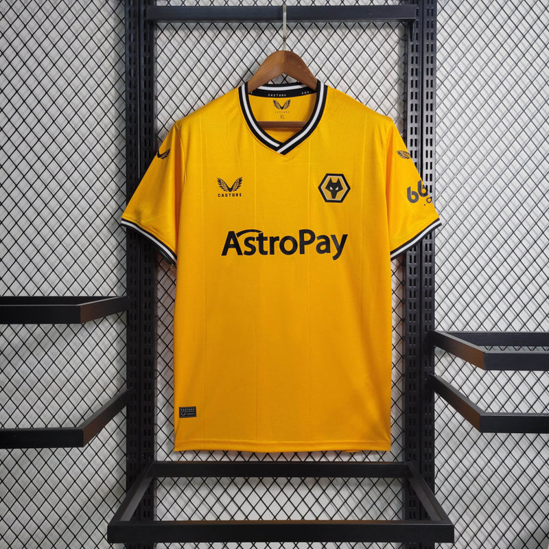 Camisa Wolverhamptom Home | 22/23 Torcedor Castore Masculino - Amarelo