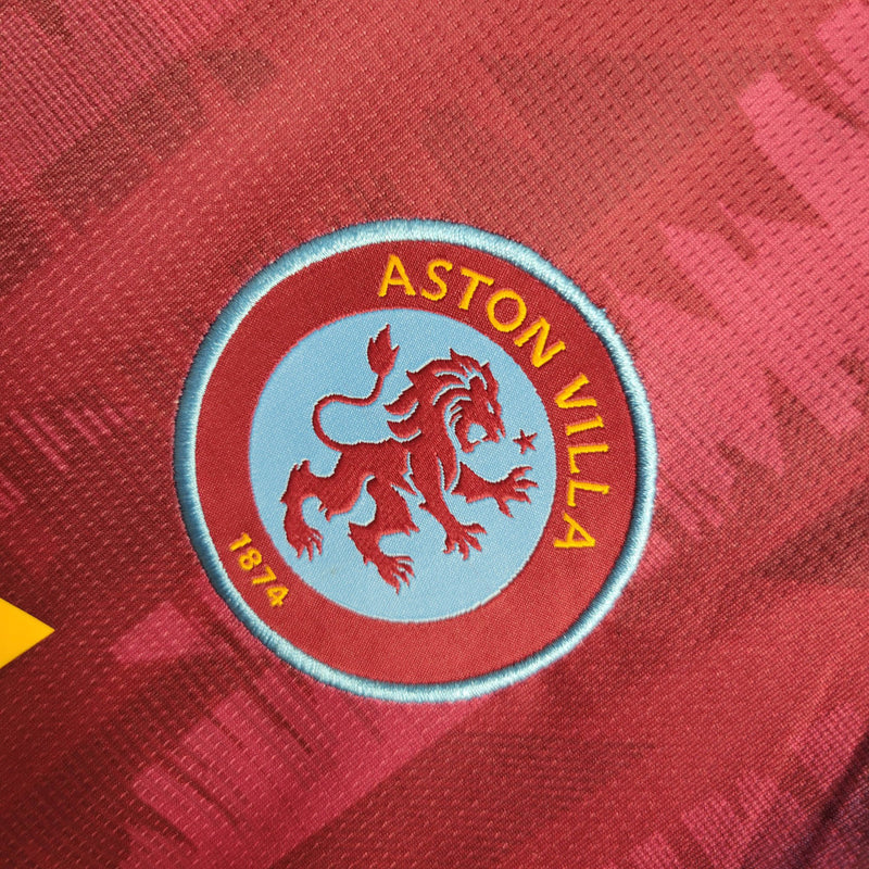 Camisa Aston Villa Home | 23/24 Torcedor Castore Masculino - Bordô