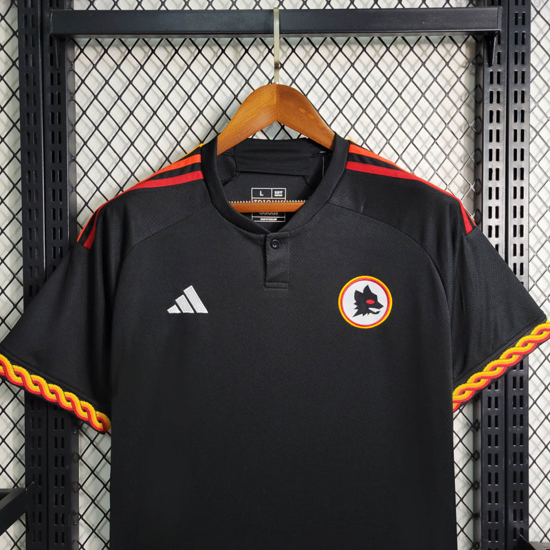 Camisa Roma Away III | 23/24 Torcedor Adidas Masculino - Preto