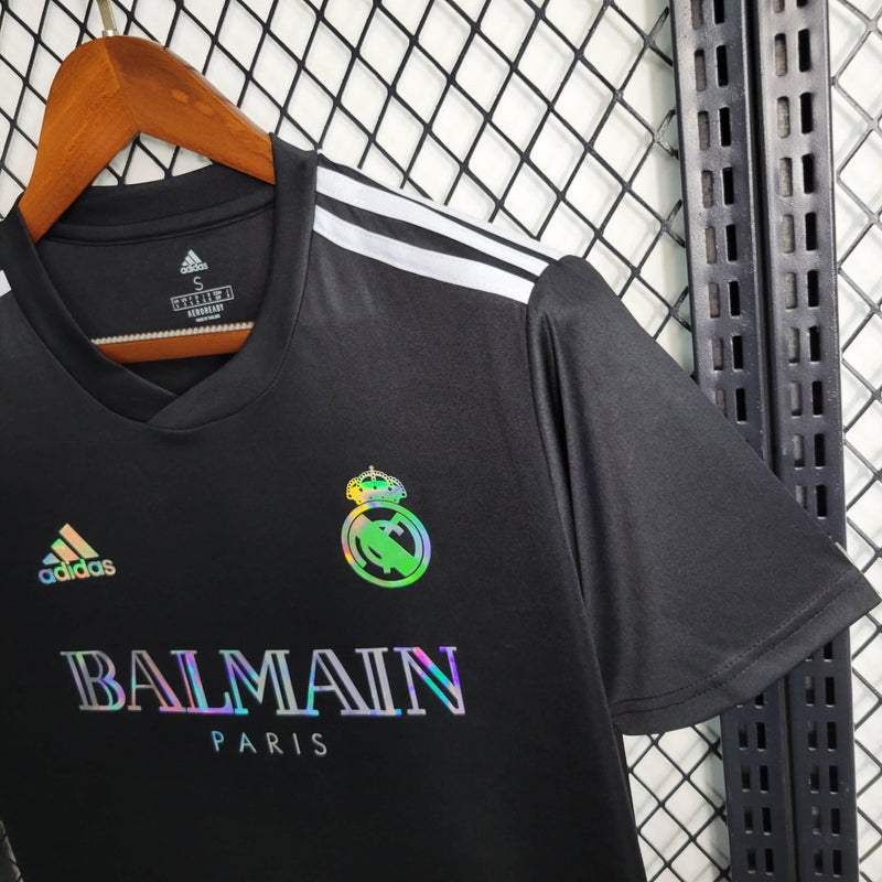 Camisa Real Madrid Edição Especial | 23/24 Torcedor Adidas Masculino - Preto Balmain